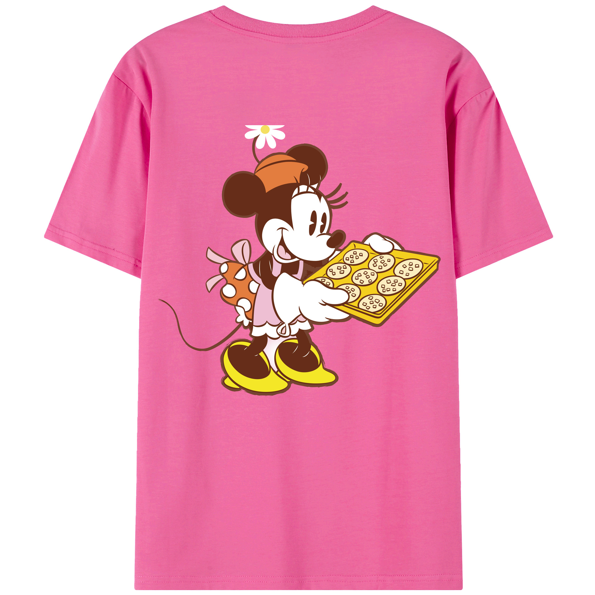 （画像用） ミッキーマウス Mickey Mouse レディース半袖Tシャツ(バックプリント)